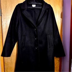 Black Knee Length Pea Coat Size M